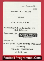 Hulme All Stars v Joe Royle X1 1990s Oldham Athletic Brian Kidd