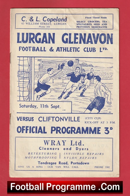 Lurgan Glenavon v Cliftonville 1954 - Ireland - Image 2