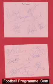 Fulham Football Club Multi Autographed Signed Sheets 1990s