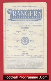 Glasgow Rangers v Airdrieonians Airdrie 1964