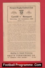 Newport Rugby v Cardiff 1950 – Rugby Programme