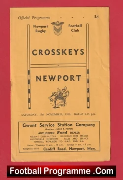  Newport Rugby v Wasps 1953 - 1950's Rugby Programme Football Programme .COM Football Programmes Memorabilia