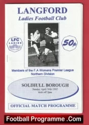 Langford Ladies v Solihull Borough 1995 – Womens Football