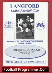 Langford Ladies v Solihull Borough 1995 – Womens Football