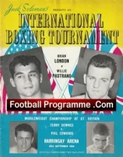 Boxing Terry Downes v Phil Edwards 1958 – Harringay Arena London