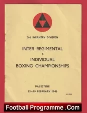 Boxing Army Inter Regimental v Individual Championships 1946 Palestine