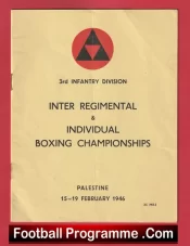 Boxing Army Inter Regimental v Individual Championships 1946 Palestine