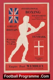 Boxing Great Britain v Denmark 1947 Empire Pool Wembley London
