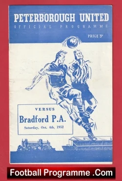  Bradford Park Avenue v Rochdale 1952 - Football Programmes Football Programme .COM Football Programmes Memorabilia