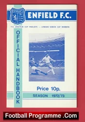 Enfield Football Club Official Handbook 1972 – 1973