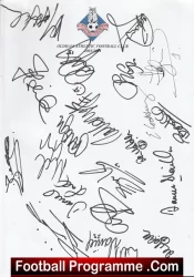 Oldham Athletic Footall Club Multi Autographed Signed Sheet 2003 – 2004