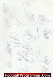 Aston Villa v Leeds United 2003 – Multi Autographed Signed Sheet