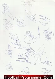 Aston Villa v Leeds United 2003 – Multi Autographed Signed Sheet