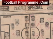 Fulham 1966 – Multi Autographed Signed Newspaper + Newcastle Utd
