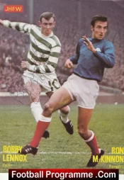 Glasgow Celtic Bobby Lennox Autograph Signed Picture