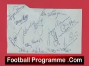 Aberdeen Football Club Multi Autographed Signed Sheet 1960s