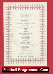 Kilmarnock Football Club Multi Autographed Signed Menu 1960