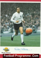 Tottenham Spurs Martin Chivers Signed Magazine Picture Card