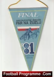 World Pairs Final Speedway Pennant Flag 1981 Poland