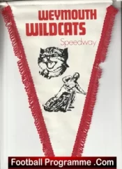 Weymouth Wildcats Speedway Pennant Flag 1980s