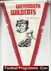 Weymouth Wildcats Speedway Pennant Flag 1980s