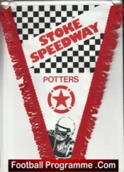 Stoke Potters Speedway Pennant Flag 1980s