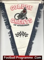Golden Greats Of Speedway Pennant Flag 1980s