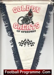 Golden Greats Of Speedway Pennant Flag 1980s