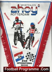 Indoor International Amsterdam Speedway Pennant Flag 1982 Holland