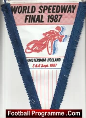 World Final Amsterdam Speedway Pennant Flag 1987 Holland