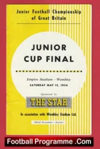 Air Corp v Boys 1956 – Junior Championship Cup Final Wembley