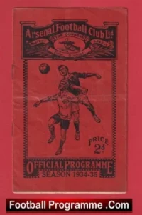 Arsenal v Huddersfield Town 1935 – 1930s Programmes