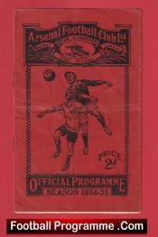 Arsenal v Huddersfield Town 1935 – 1930s Programmes