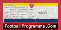 Arsenal v Manchester United 2007 – Football Match Ticket