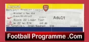 Arsenal v Manchester United 2010 – Match Ticket