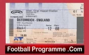 Austria v England 2004 – Football Ticket