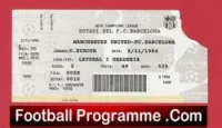 Barcelona v Manchester United 1994 – Semi Final Ticket