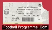 Barcelona v Manchester United 1994 – Semi Final Ticket