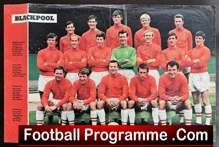 Blackpool Football Club Multi Autographed Signed Picture 1968 - Image 2