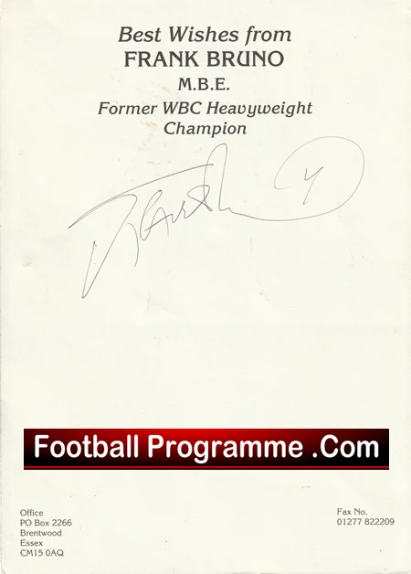 Boxing - Frank Bruno Boxer Genuine Signed Autographed Picture - Image 3