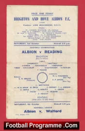 Brighton Hove Albion v Reading 1948 – Single Sheet