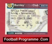 Burnley v Manchester United 2009 – Match Ticket