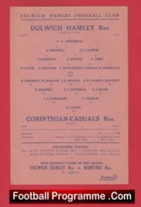 Dulwich Hamlet v Corinthian Casuals 1946 – Reserves Match
