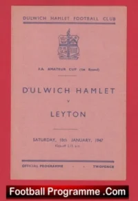 Dulwich Hamlet v Leyton 1947 – 1940s