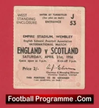 England v Scotland 1956 – Schoolboys Football Ticket