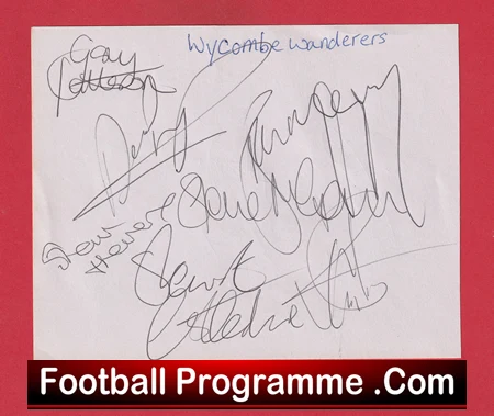 Fulham Football Club Multi Autographed Signed Sheets 1990s - Image 4