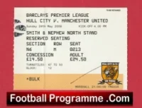 Hull City v Manchester United 2009 – Football Match Ticket