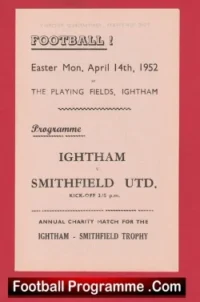 Ightham v Smithfield United 1952 – Old Football Programme