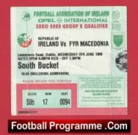 Ireland v Macedonia 1999 – Football Ticket