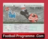 Leicester City v Middlesbrough 1997 – League Cup Final Football Ticket